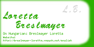 loretta breslmayer business card